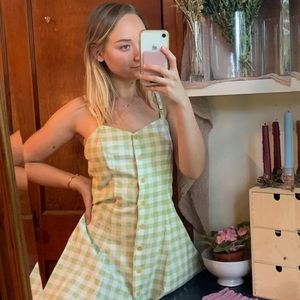 Vintage Guess Jeans Gingham Picnic Dress